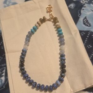 Elegant Blue Beaded Necklace